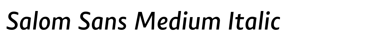 Salom Sans Medium Italic